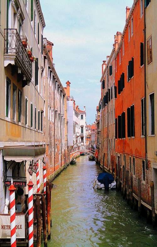 Venice Channel Houses Old Houses City Italy