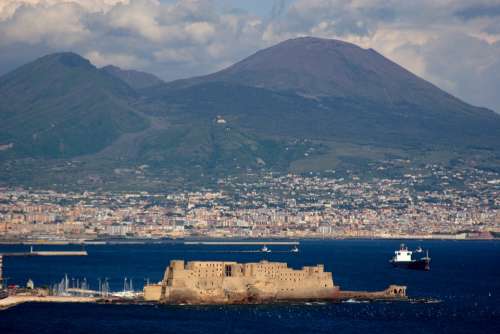Vesuvius Mountains Naples Italy Bay Mountain