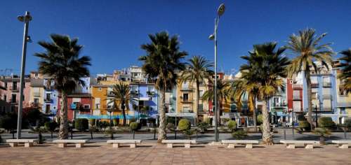 Villajoyosa Spain Houses Facades City Colors