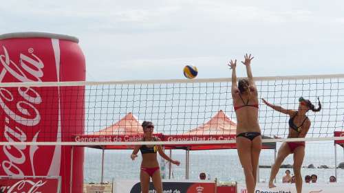 Voleball Beach Sport Competition Female
