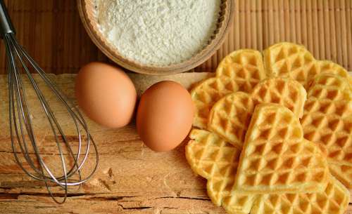 Waffles Waffles Bake Ingredients Egg Scrambled Eggs