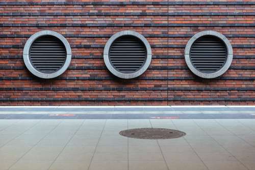 Wall Bricks Modern Architecture Air Ventilation
