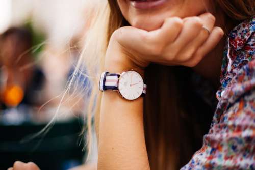 Watch Timepiece Woman Wearing Wrist Hand Girl