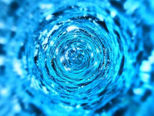 Water Aqua Tunnel Liquid Concentric Circle