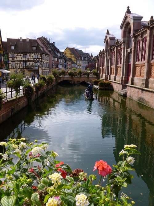 Water Alsace Colmar Flowers City Channel