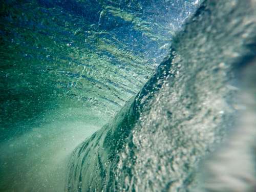 Water Wave Inside Tube Foam Pattern Transparent