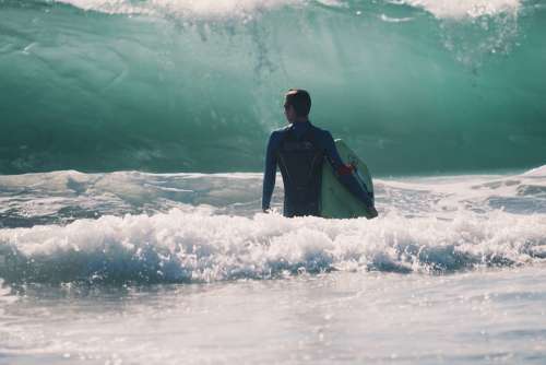 Water Wave Sea Nature Power Surfer Board Sport