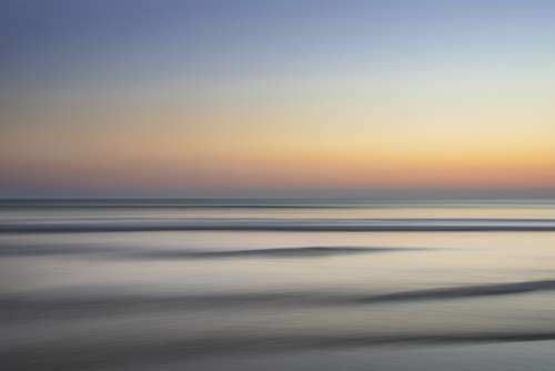 Water Waves Tranquil Smooth Surface Twilight