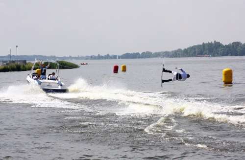 Water Skier Boat Skiing Summer Speed Skier Sport