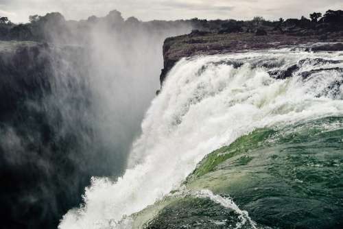 Waterfall Victoria Falls Spray Zambezi River