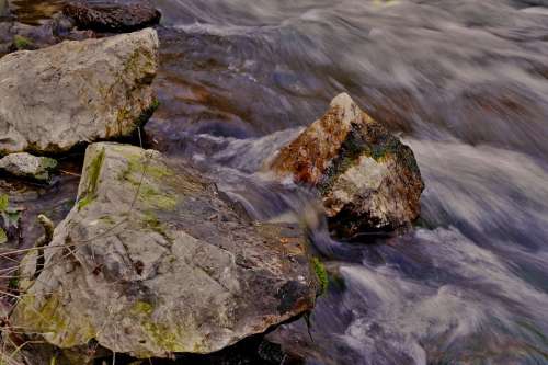 Waterfall Rock Creek Water Nature Flow Running