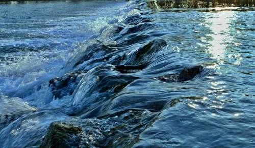 Waterfall Rock Creek Water Nature Flow Running