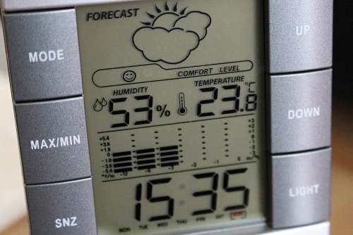Weather Station Digital Display Clock Humidity