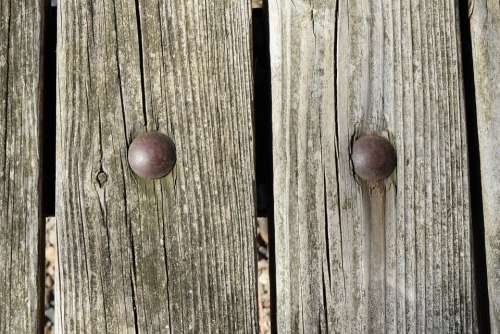 Weathered Wood Bolt Weathered Wood Rust Old