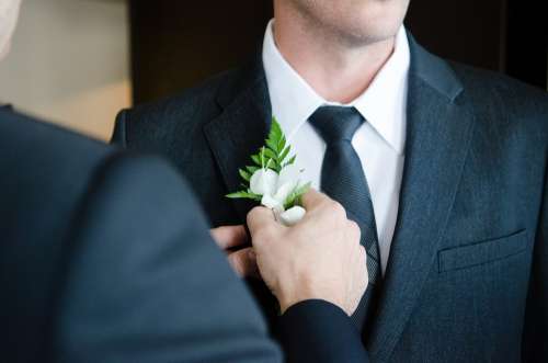 Wedding Marriage Buttonhole Formal Tie Suit Groom