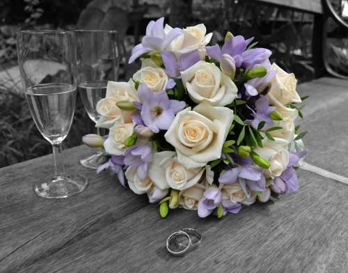 Wedding Ring Romantic Love Roses Romance Floral
