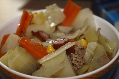 White Cabbage Stew Cook Eat Food Lunch Delicious