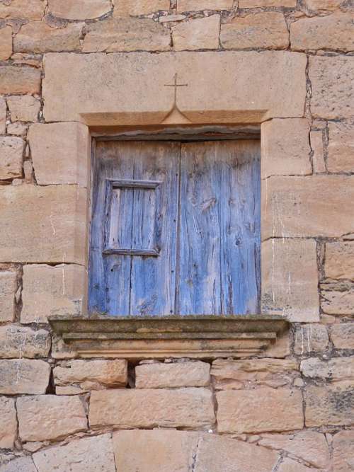 Window Cruz Medieval Carved Stone Architecture