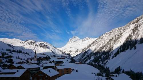 Winter Snow Mountains Cold Nature Landscape