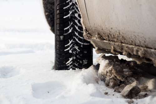Winter Snow Frost Car Tire Way Zaspa Wet Snow