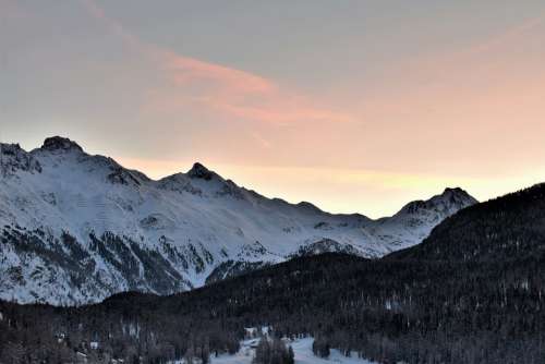 Winter Mountains Ski Area Slopes Wintry St Moritz