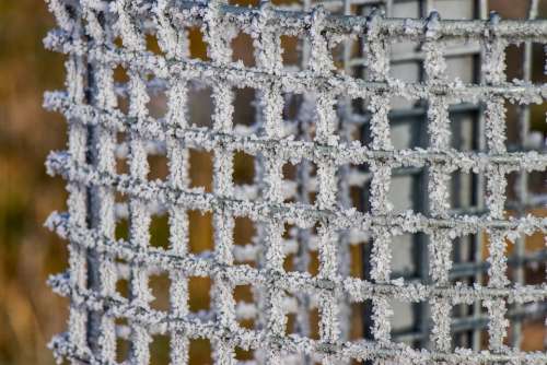 Winter Ice Grid Crystals