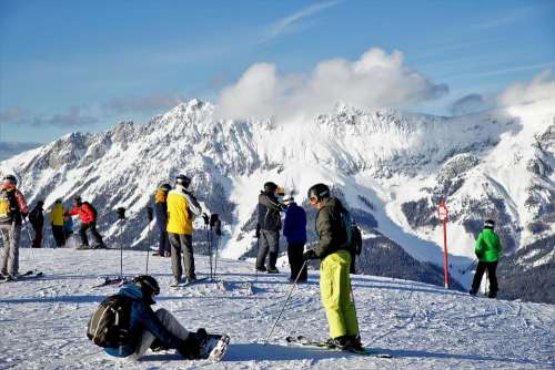 Winter Skiing Winter Sports Panorama Tyrol Ellmau