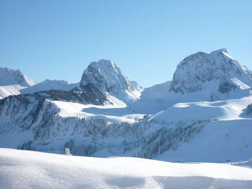 Winter Mountains Snow Wintry Alpine Gantrisch