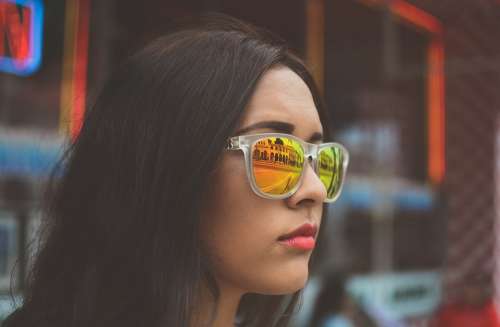 Woman Sunglasses Eyewear Brunette Young Summer