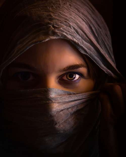 Woman Girl Secret Headscarf Arabic Islam Islamic