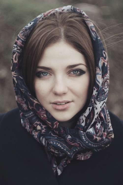 Woman Headscarf Girl Lady Adult Portrait Model