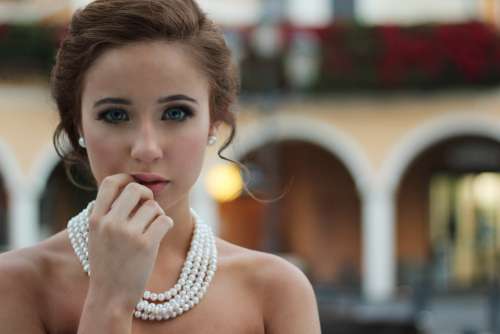 Woman Model Portrait Attractive Cute Jewelry