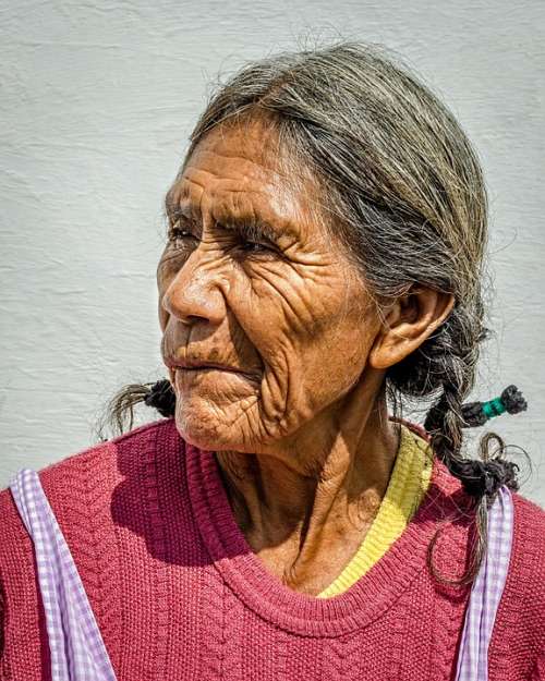 Woman Elderly Wrinkes Female Woman Thinking
