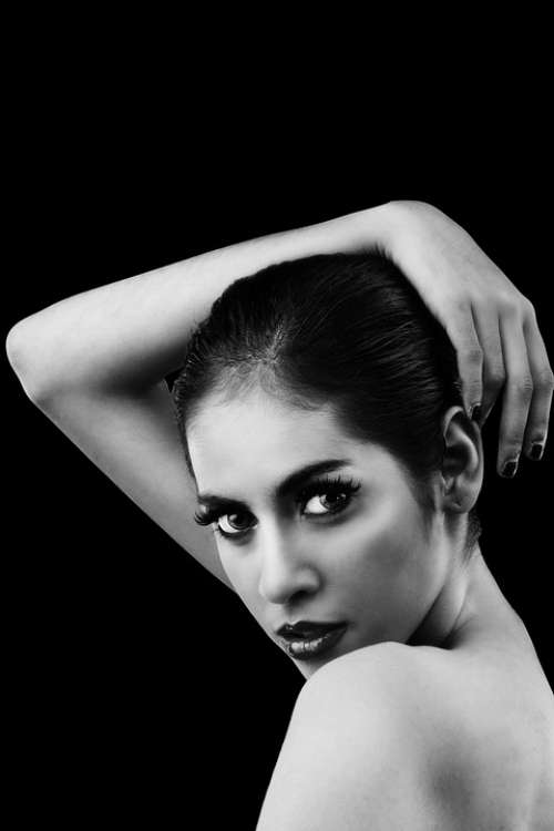 Women Model Beauty Portrait Black And White Naked