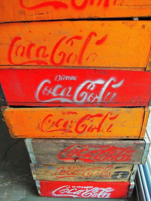 Wooden Boxes Boxes Coca Cola Containers Wood