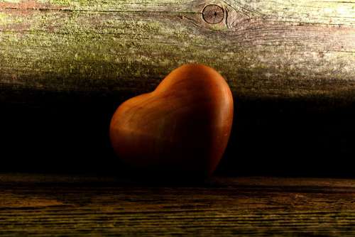 Wooden Heart Heart Wood Deco Macro Love Romance
