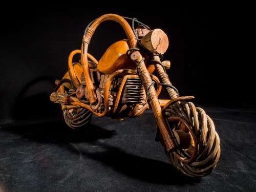 Wooden Motorcycle Motorcycle Wood Model Art