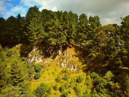 Woods Valley Forest Landscape Nature Mountain Sky