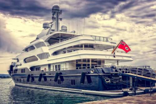 Yacht Ship Boat Luxury Port Luxurious Anchorage