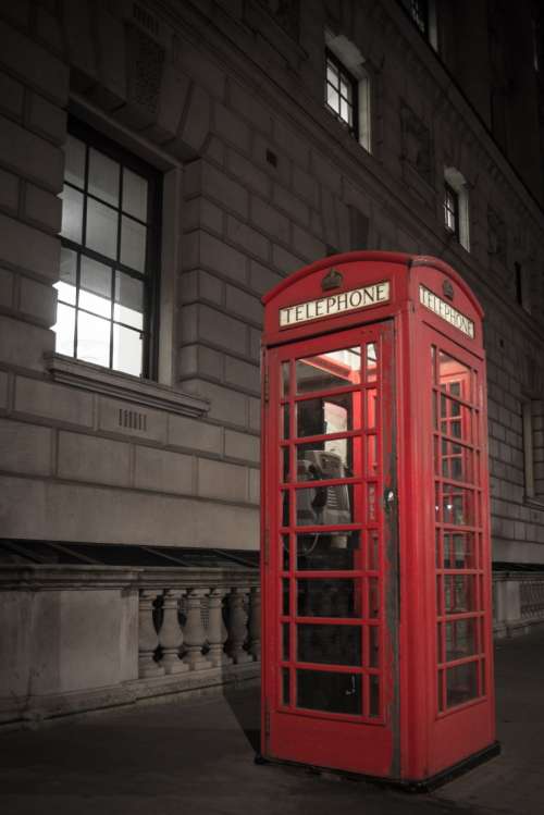 Classic telephone booth