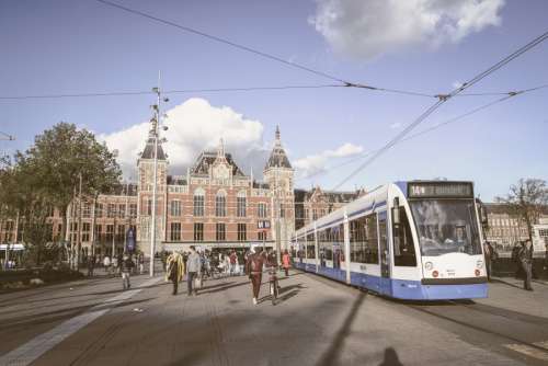 Tram at Amsterdam central