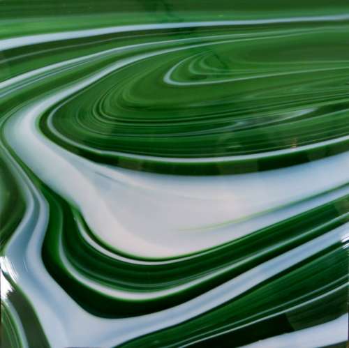 swirly green glass