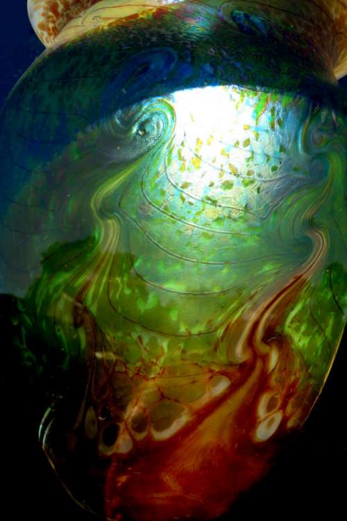 swirly green glass texture