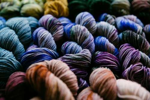 Multi-colored Twists Of Yarn Photo