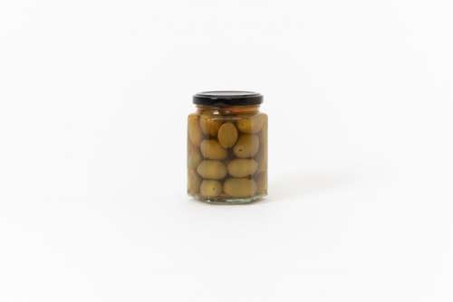 Canned Olives In A Glass Jar