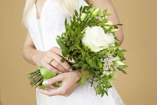 Wedding Bouquet And A Ring Are Essential Elements Of The Wedding