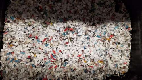 paper shredder confetti shred paper garbage