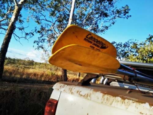 paddles canoeing travel outback Australia