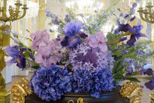 flowers artificial flowers blue bouquet violet