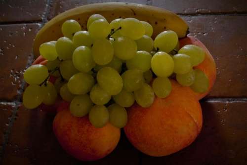 Fruits Grapes Peaches Bananas Delicious